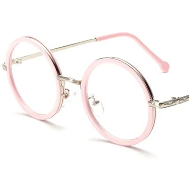NEW Retro Spectacles Round Frame Eyeglasses Simplity Google Alloy Eyewear Ornamental Fashion Optical Glasses fashion eyeglasses