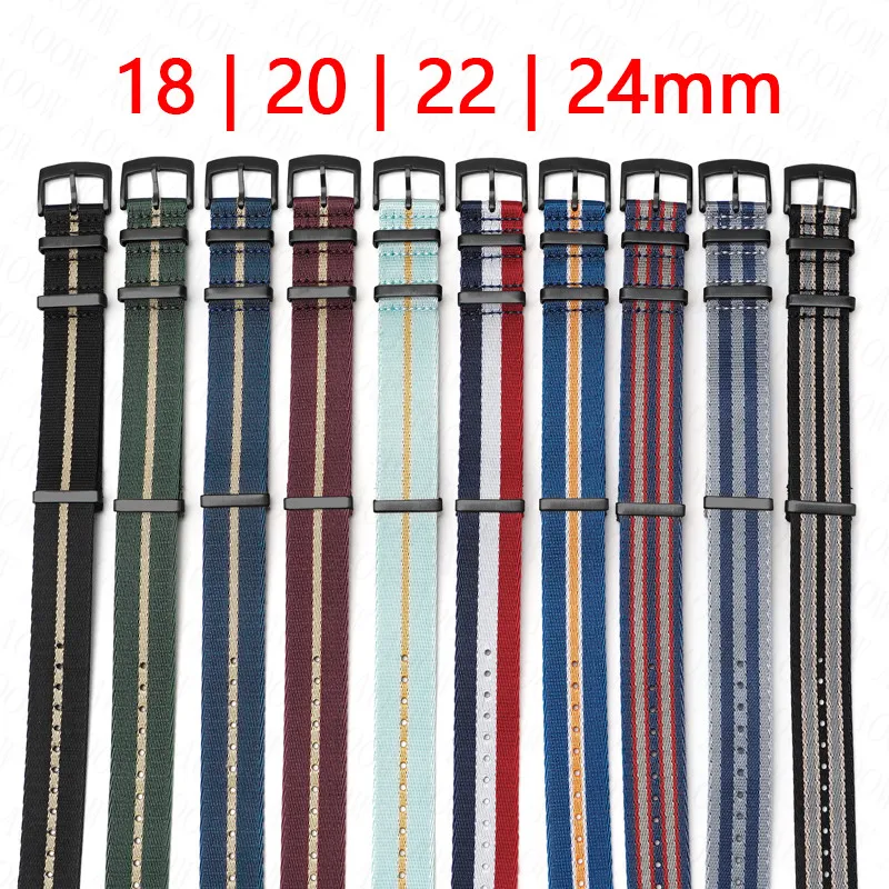 Military Canvas Woven Nylon Watch Band - Men's & Women's Wristband