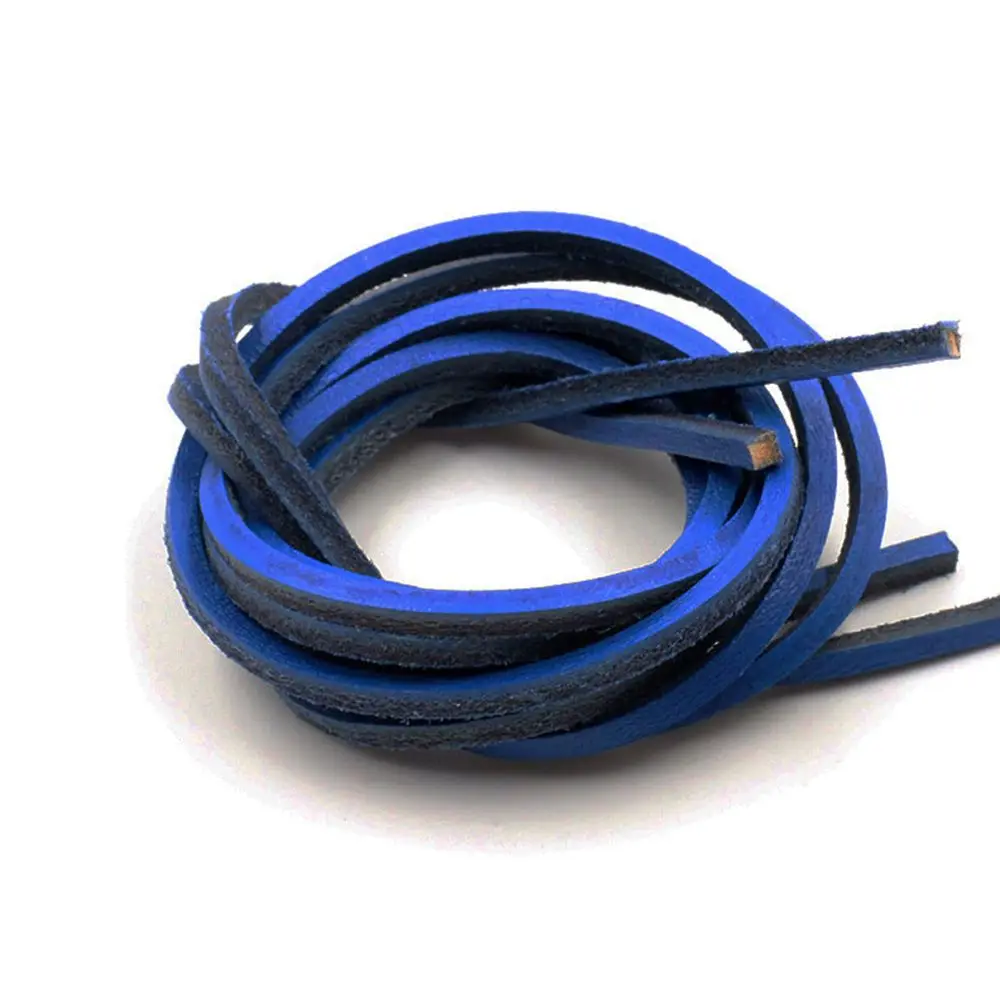 100cm Unisex Leather Boot Shoelaces - Premium Cowhide Shoe Accessories