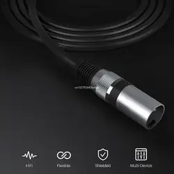 3Pin Stable Connection Cable Male to Female Plug Radio Cable Shielded Suitable For Mixers Microphone Amplifier Dropship
