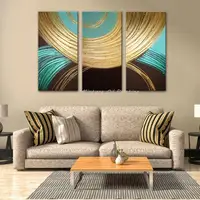 Mintura,3 Pcs/Set Handpainted Abstract linellae Oil Painting On Canvas,Wall Art Picture,Room Decor Poster,Modern Home Decoration 1