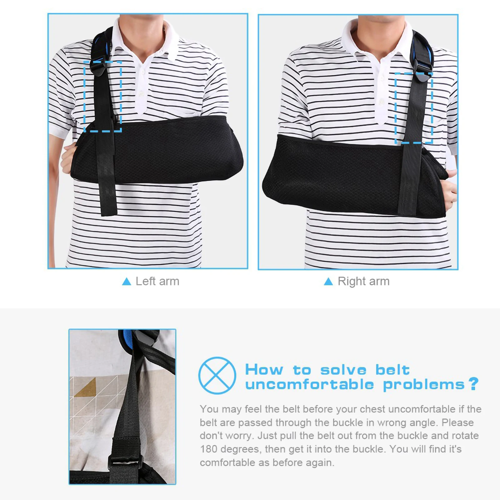 Arm Sling, Lightweight Neck Support Collar Immobilizer Simple Arm Sling Breat