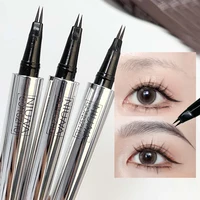 2 Forks Liquid Eyebrow Pencil Ultra-fine Eyebrow Tattoo Enhancer Waterproof Lasting Natural Eyelash Eyeliner Pen Makeup Cosmetic 1