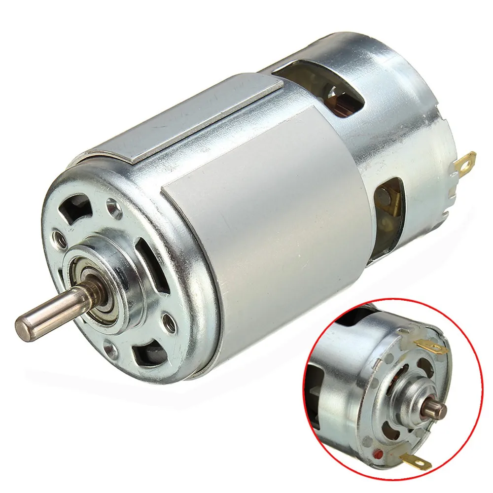 775 Motor DC 12V-24V 80W/150W/288W Double Ball Bearing Spindle Motor 12000RPM DC Motor Large Torque High Power Low Noise Motor