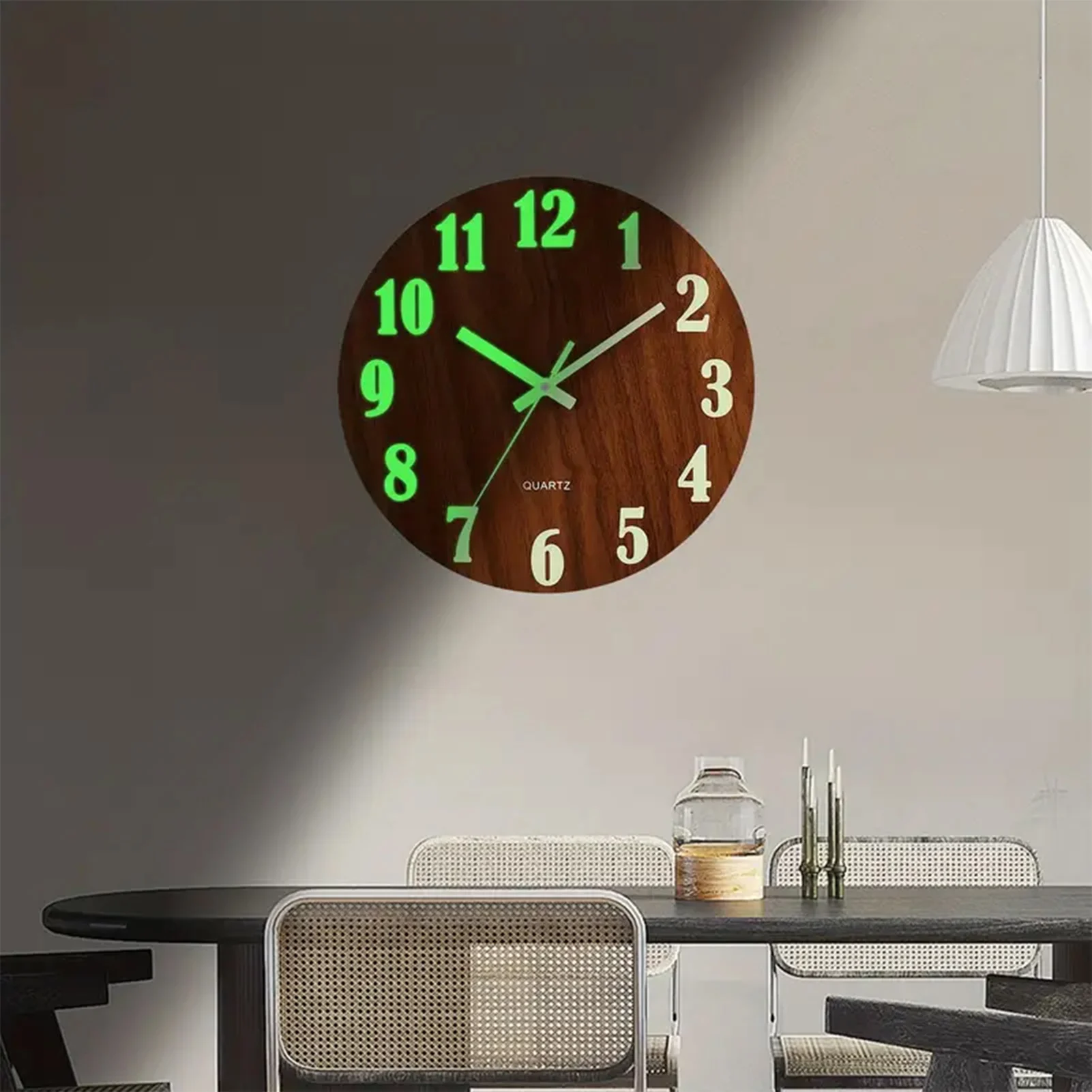 Wooden Silent Non-Ticking Wall Clock, 12 Inch 2