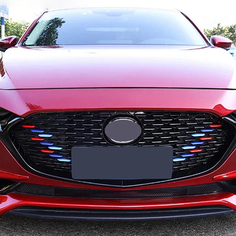 車のフロントグリル装飾ステッカー,Mazda 3 axela bp 2019 2020