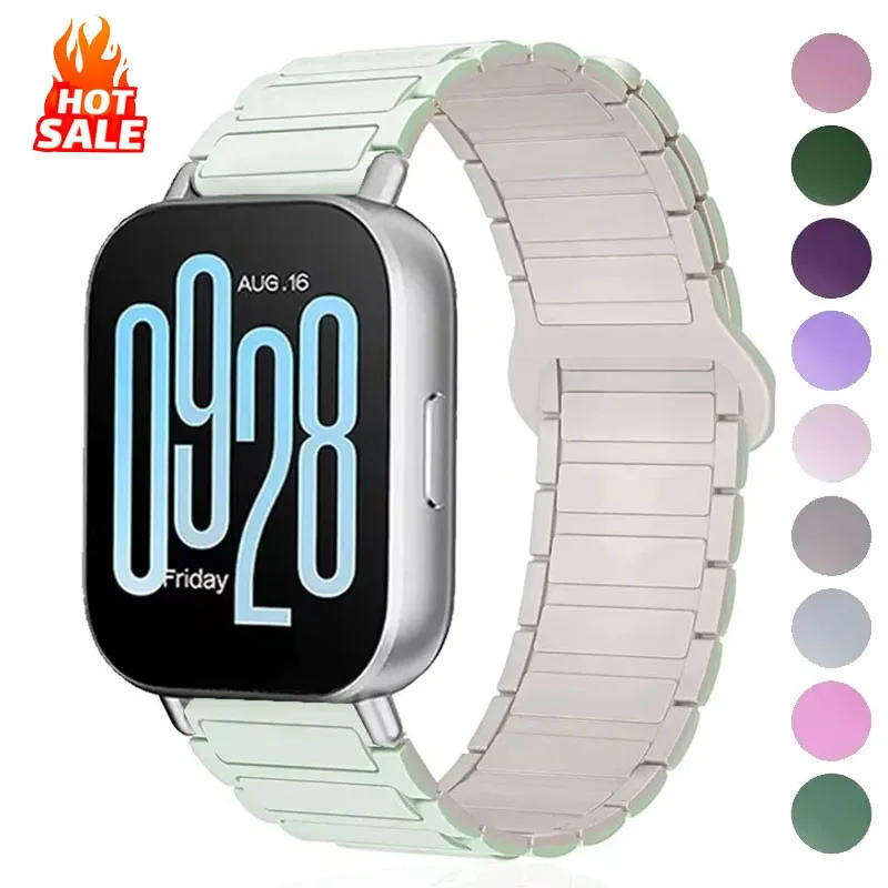 Magnetic Silicone Loop Strap Wristband, 22mm