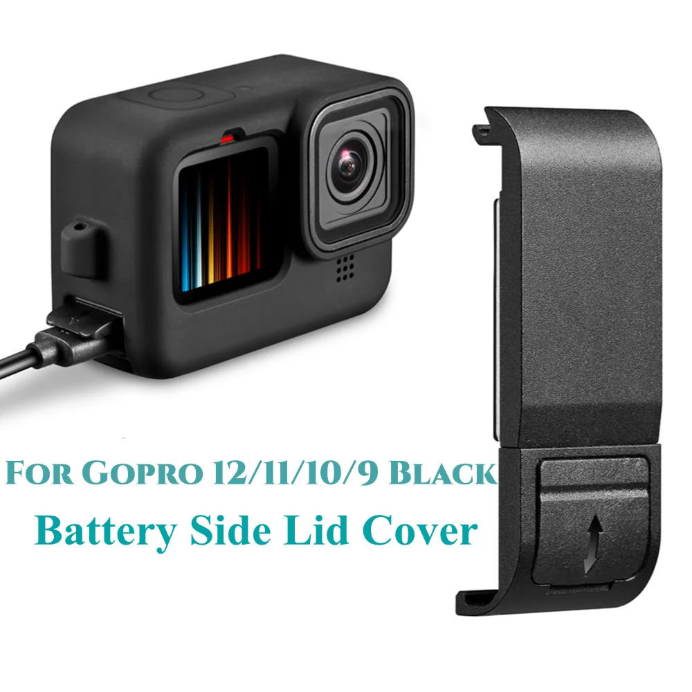 Coperchio laterale ricaricabile di ricambio Coperchio dello sportello della batteria per Gopro Hero Black 12 11 10 9 Accessori per action cam rimovibili  44