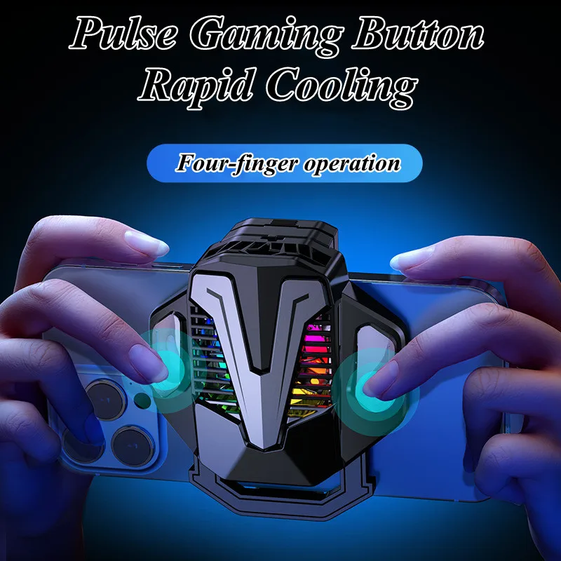Protable Mobile Phone Semiconductor Cooling Fan with Pulse Trigger for PUBG Aim Shooting Game