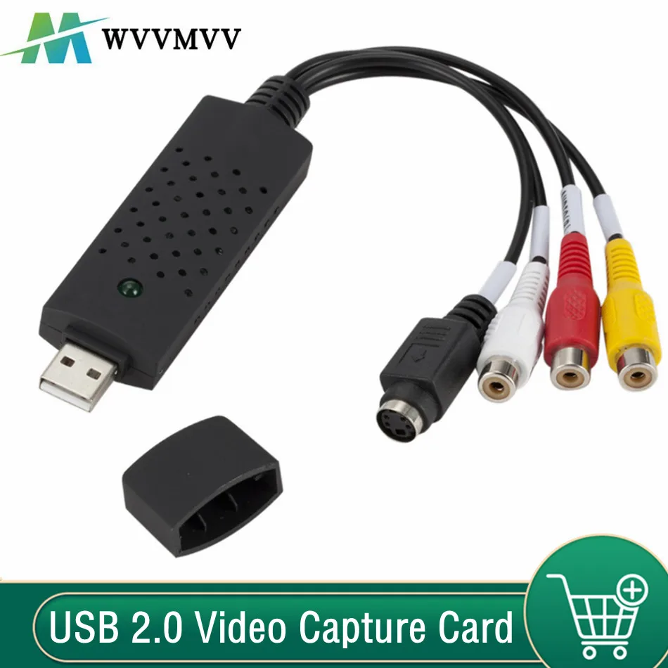 

USB 2.0 VHS To DVD Converter Convert Analog Video To Digital Format Audio Video DVD VHS Record Capture Card Quality PC Adapter