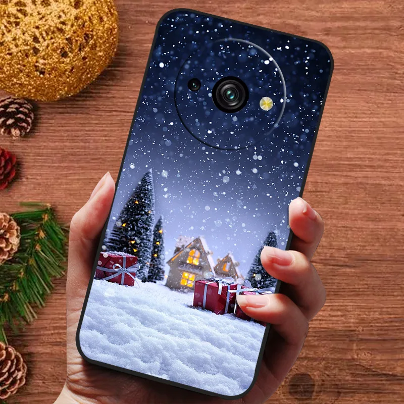 Luxury Christmas Painted Silicone Soft Phone Cover Case