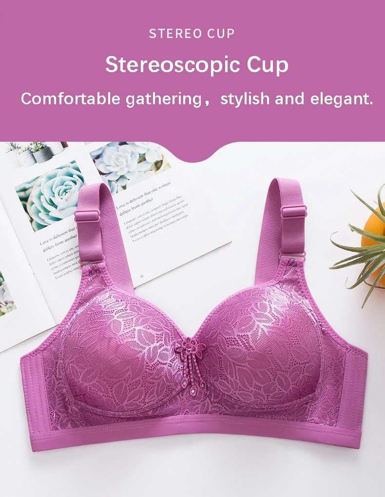 Large Size Ladies Bra Thin Mould Cup