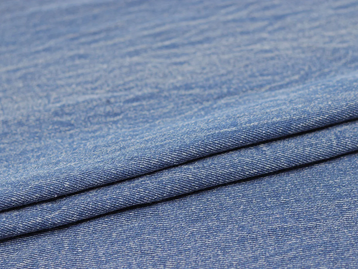 Tessuto Denim lavato al metro per cucire Jeans camicie abbigliamento  poliestere cotone fai da te sottile addensare Micro Stretch pianura estate
