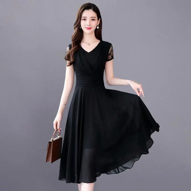 Summer Solid Color Sleeveless Halter Lace Up Wooden Ear Mesh Stitching Women Dress main image 1