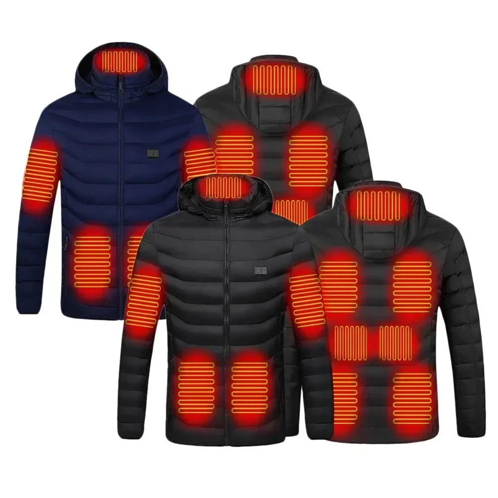 Men's Thermal Jacket 11 Zone Controlled Temperature Usb Electric Heating Coat Heating Clothing New Winter Ski Self-heating Parka 6
