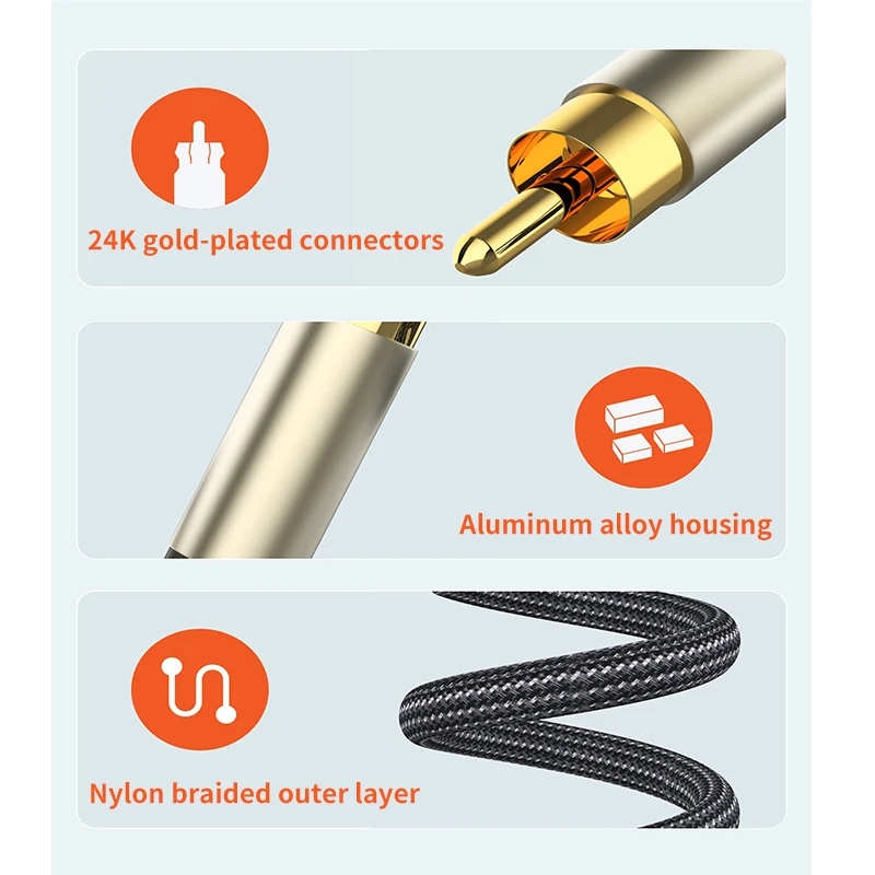 Premium Coaxial Digital Audio RCA Cable for High-Quality Sound Transmission