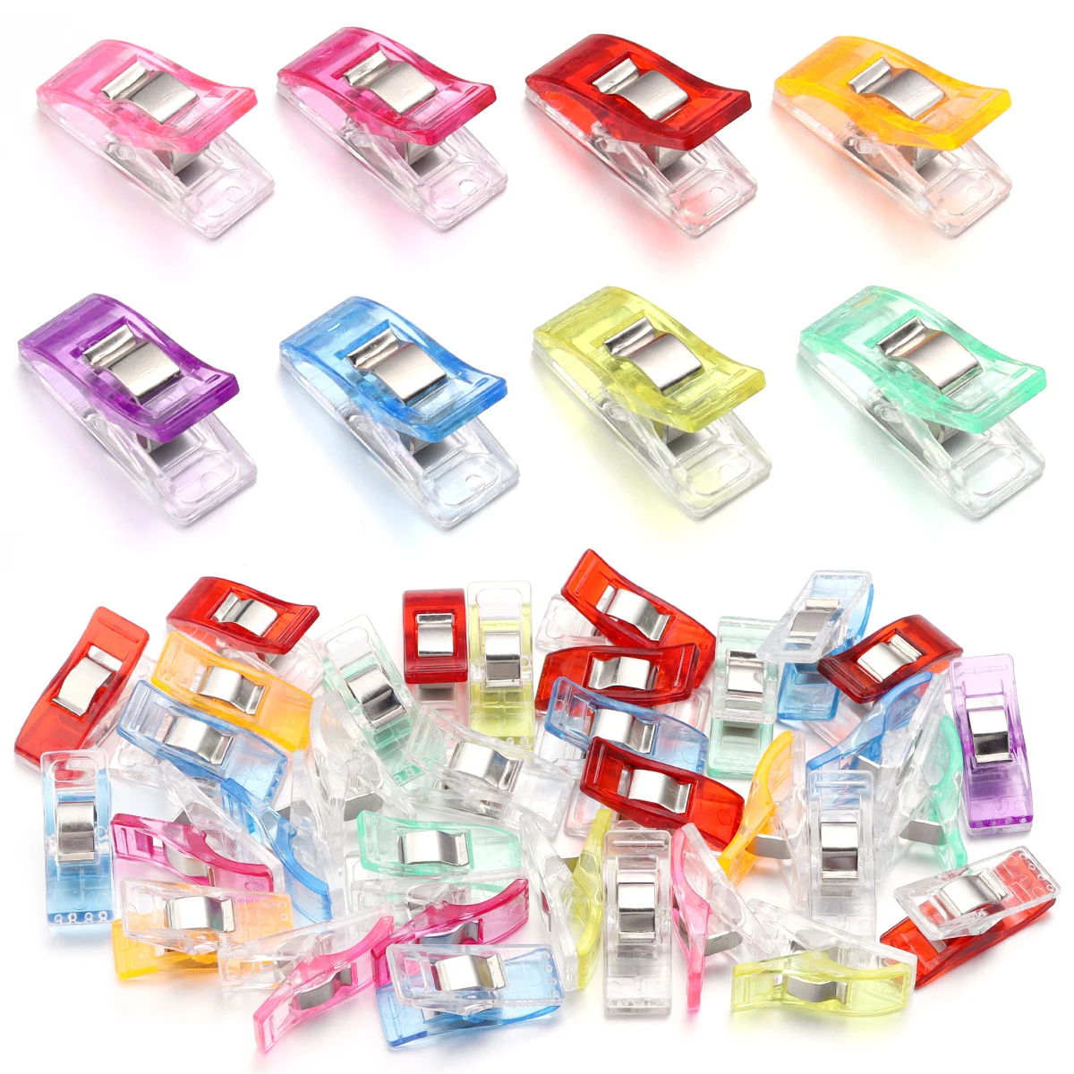 Sewing Clips Colorful Clips Multipurpose Plastic Craft Crocheting Knitting Safety Clothing Color Binding sewing clips garment clips plastic clips clothes clips 20-100pcs