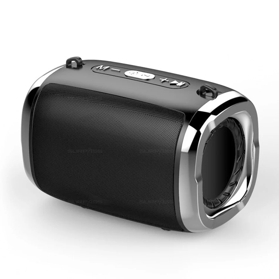 Bluetooth 5.0 AUX USB TF Cartão 5W Subwoofer 9 horas Playtime sem fio