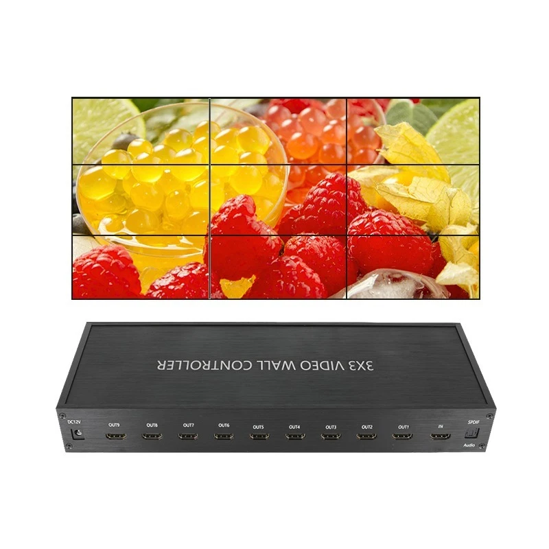 video wall controller 3x3 Screen stitcher Video Processor 2x2  3x2 2x3 4x2 2x4 9 ports TV Splice screen  monitor splicing