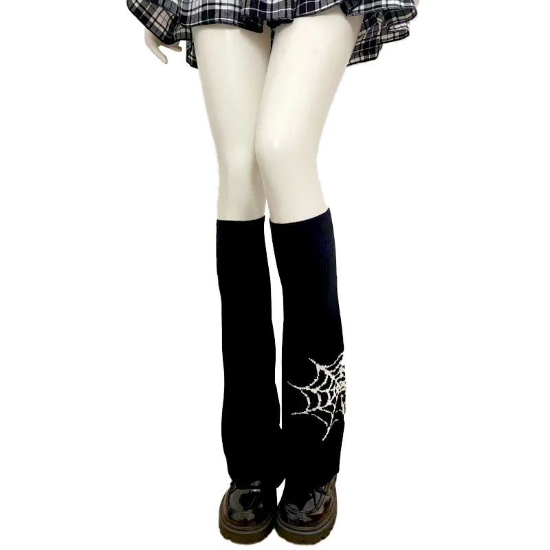 Black White Leg Warmers Black Leg Warmers Harajuku Black N White