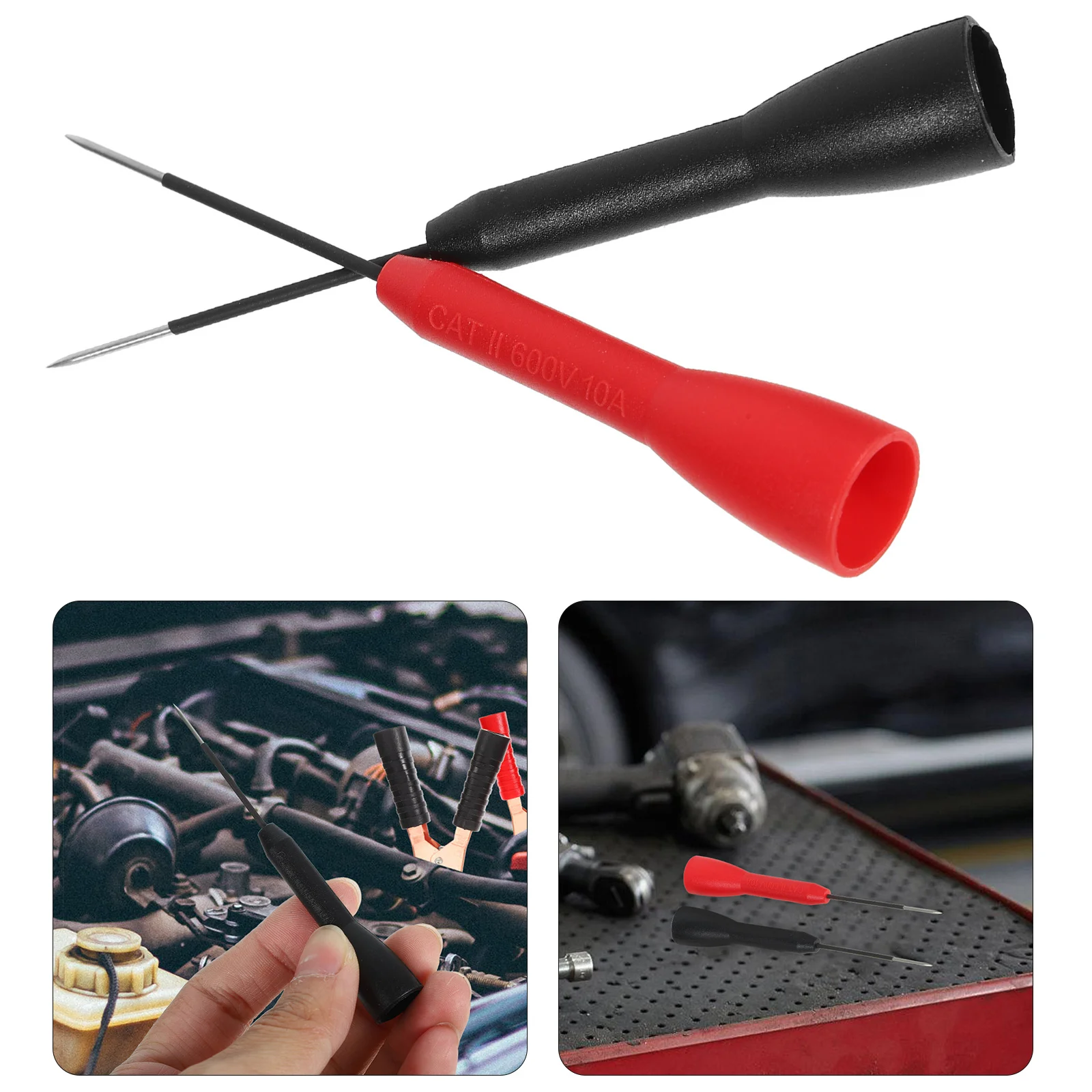

2 Pcs Circuit Test Probe Multimeter Leads Kit Testing Back Automotive No Broken Line
