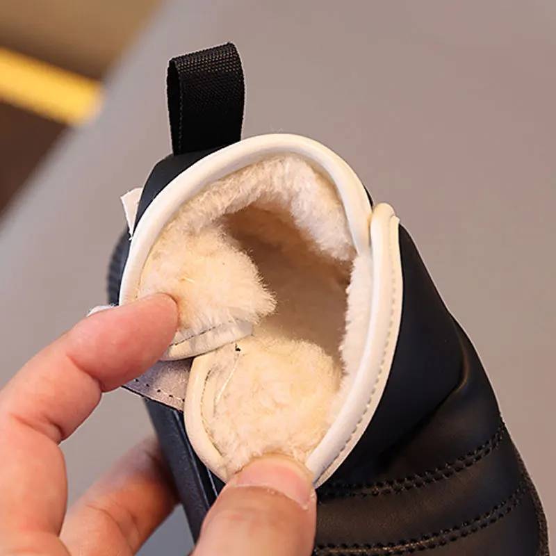 Toddler Winter Boots Warm Thick Plush Kids Cotton Shoes Infant Soft Sole Non-slip Snow Boots Fashion Baby Girls Boys Ankle