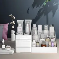 Makeup Organizer With Drawers Desktop Storage Box for Cosmetics Lipstick Brushes Lotions Eyeshadow 2