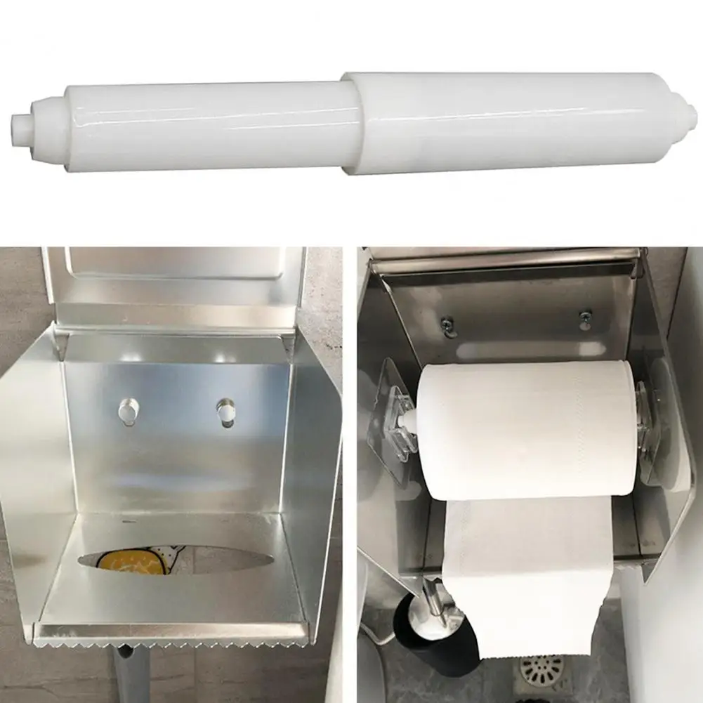 3 Pcs Toilet Paper Holder Stick Spring-Loaded Easy Installation Replacement Adjustable Toilet Paper Roller Spindle Plastic Lever