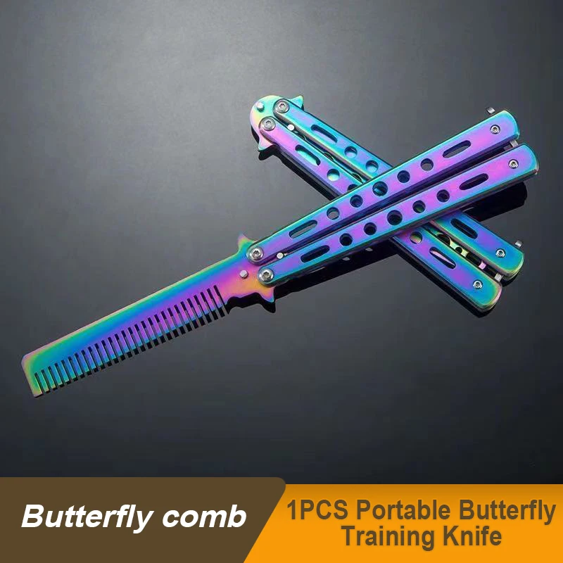 Portable Butterfly Training Knife Foldable CSGO Balisong Trainer