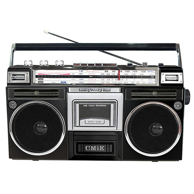 Cd Player Retroretro Bluetooth Speaker Radio With Cassette Player & Fm -  Portable Tf Card Support
