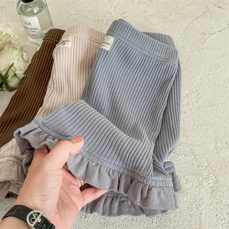 Summer New Girls Solid Shorts Children Loose Lace Shorts Toddler Ribbed Leggings Kids Casual Pants Baby Cotton Clothes