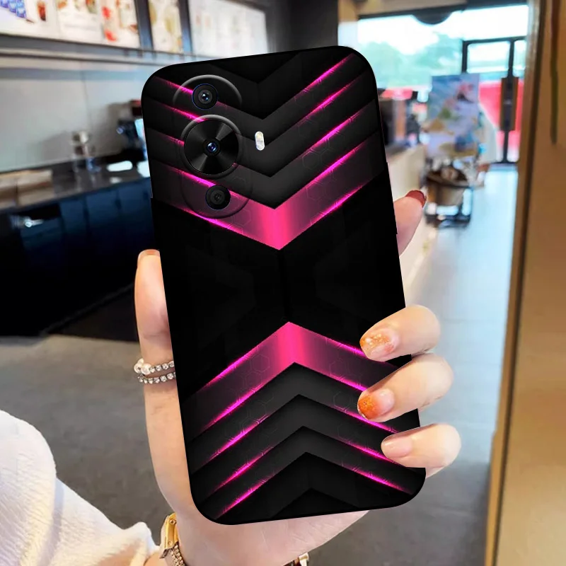 Animal Print Black Silicone Soft TPU Protective Phone Case Cover