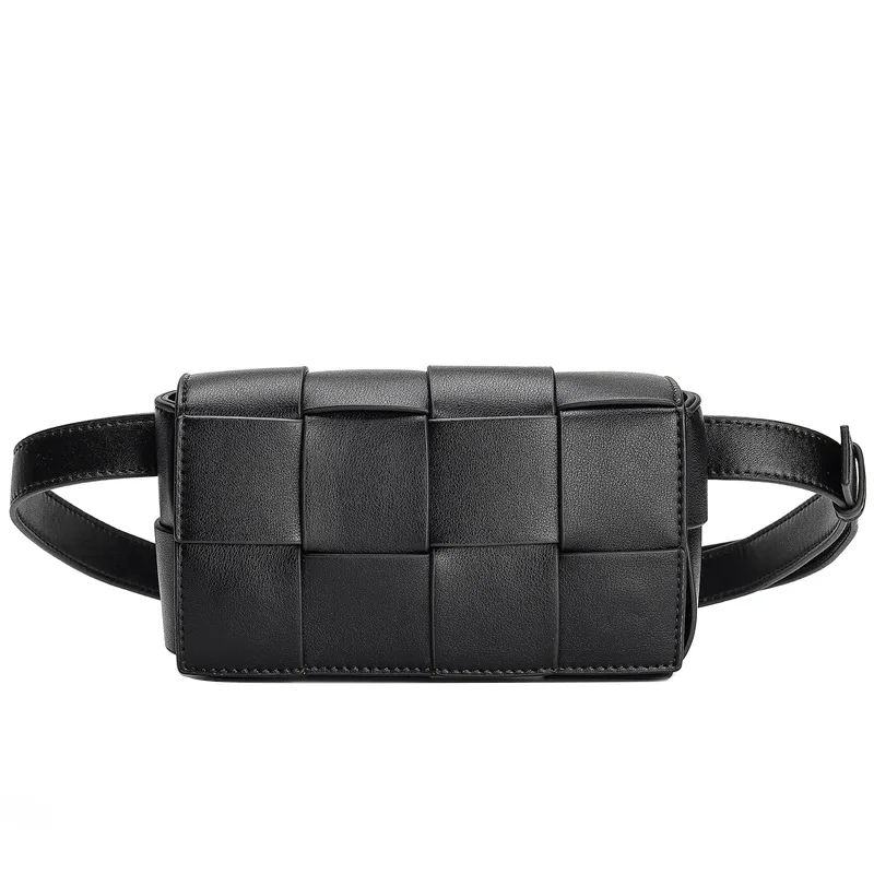 Men's Fashion Brand Cross-body Bag Light Luxury Woven Waist Bag