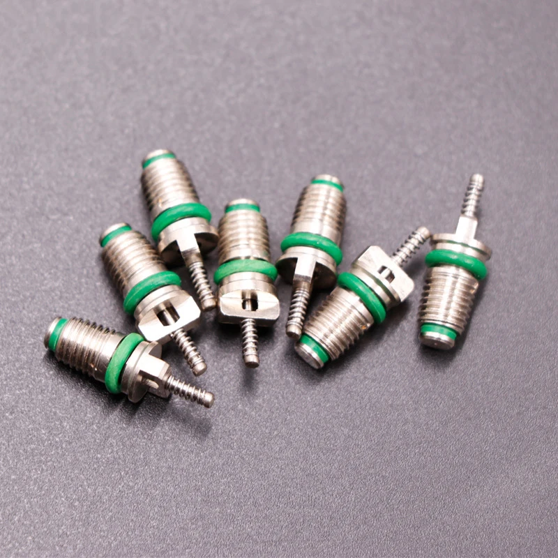 자동차 에어컨 코어 바늘 수리 키트, 내열 차량 액세서리, AC R134A 밸브 코어, 10 개/세트