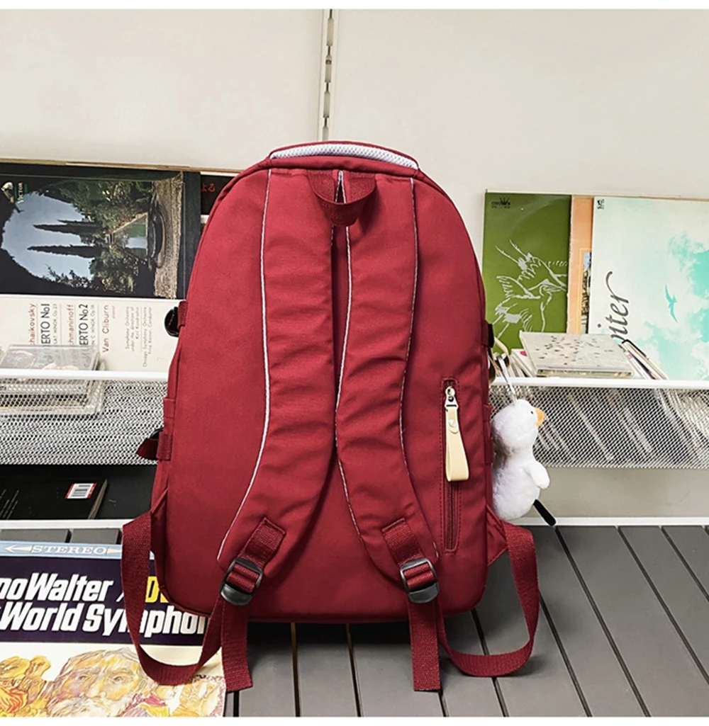 Zaino da scuola per studenti grandi alla moda Zaino per ragazze Borsa da scuola per ragazzi Zaino da donna ad alta capacità Zaino da viaggio per il tempo libero femminile Mochila - immagine 4