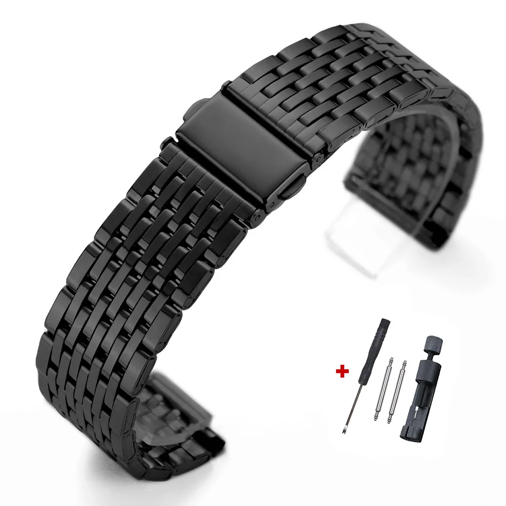 الفولاذ المقاوم للصدأ حزام (استيك) ساعة 18 مللي مت...