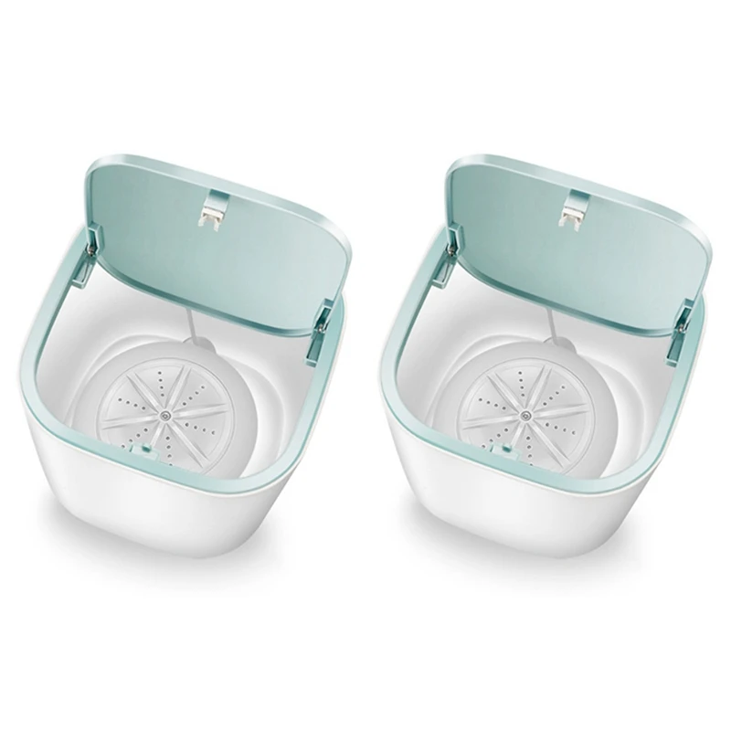 2X Mini Lavatrice Automatica Per Uso Domestico Mini Tubo Disidratato 3.8L Wash Dry Und Erwear Care Cleaner