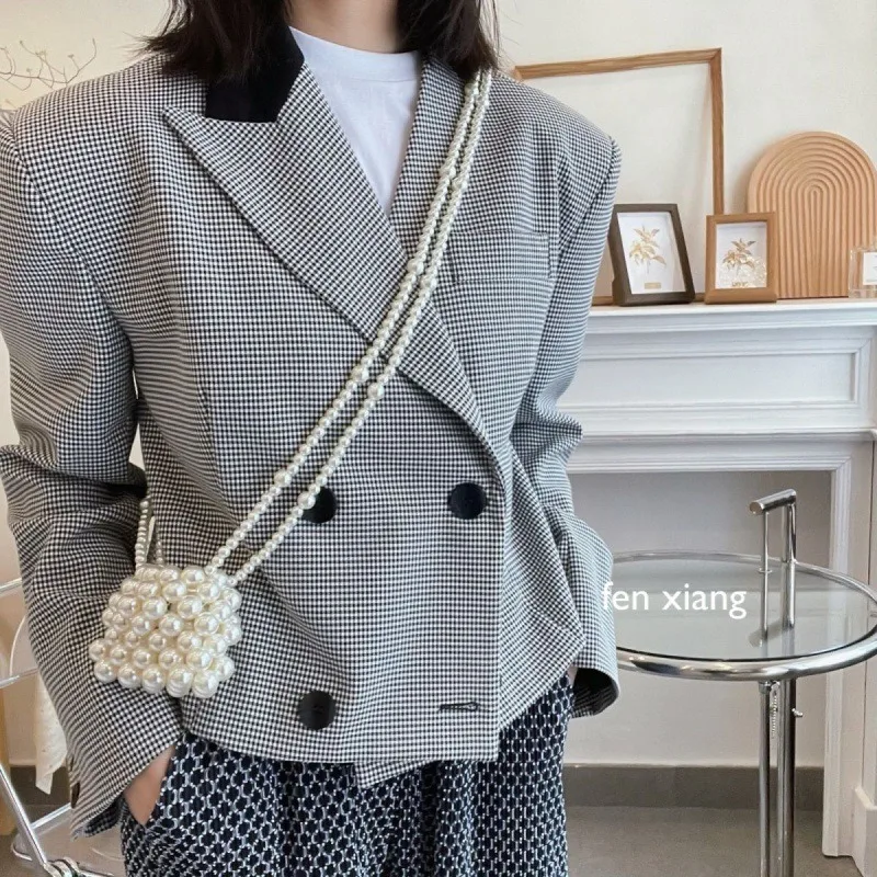Kawaii Mini Bags for Women Elegant Pearl Cute Shoulder Crossbody Bag Versatile Sweet Girls Princess Handbags