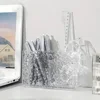 Transparent Eyebrow Pencil Brush Holder Glacier Pattern Acrylic Organizer for Cosmetics Makeup Storage Boxes Brush Containers 5