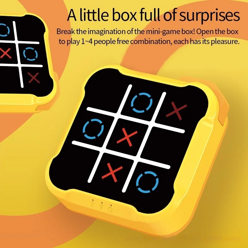 Multi-function Tic-Tac-Toe Video Game Children's Educational Toys Portable Board Game Board Set Family Games