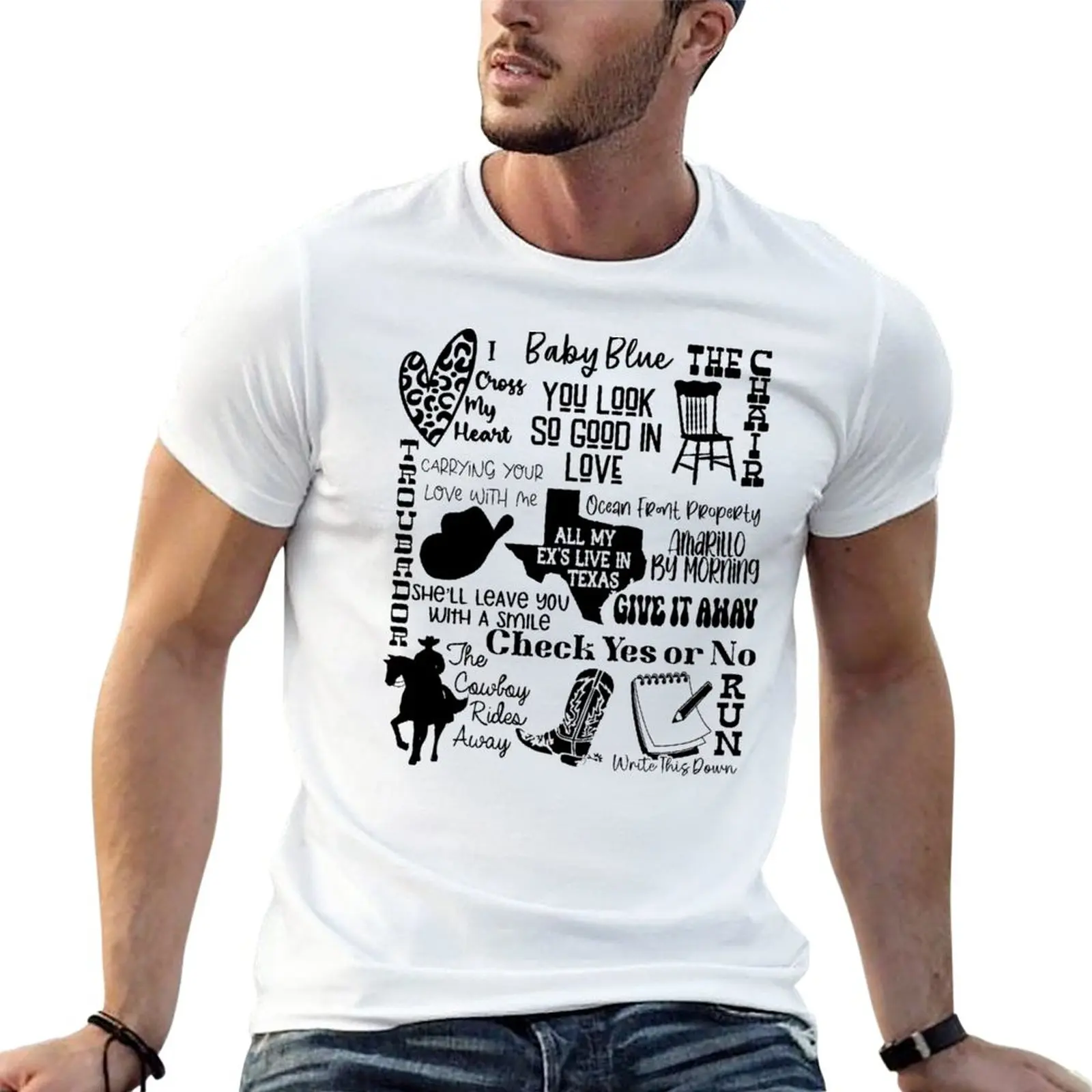 

New Music Cowboy Strait T-Shirt T-shirt for a boy cute tops oversized t shirts t-shirts man oversized t shirts for men