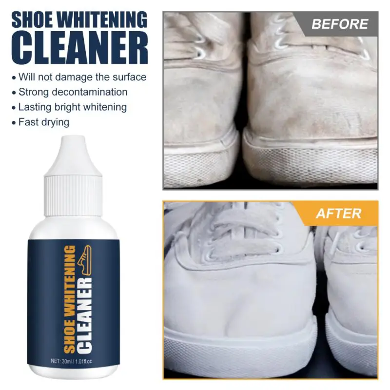 30ml Shoes Whitening Cleaner Removes Dirt And Yellow From Shoes Whitening Agent Efficient Cleaning Dirt And Dust Cleaner