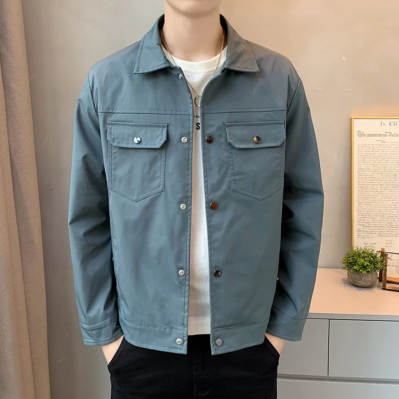 Men's Spring and Autumn New Style Lapel Workwear Jacket