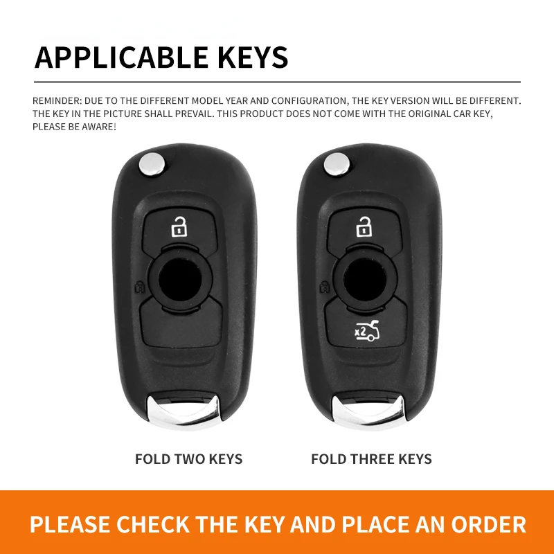 Custodia per chiave a scatto per auto in pelle metallica per Buick VERANO ENCORE GX GL6 2018 - 2020 per Opel Vauxhall Astra K Corsa Protector - Sb6fc3797432c48d7b7415867d1cc8317d