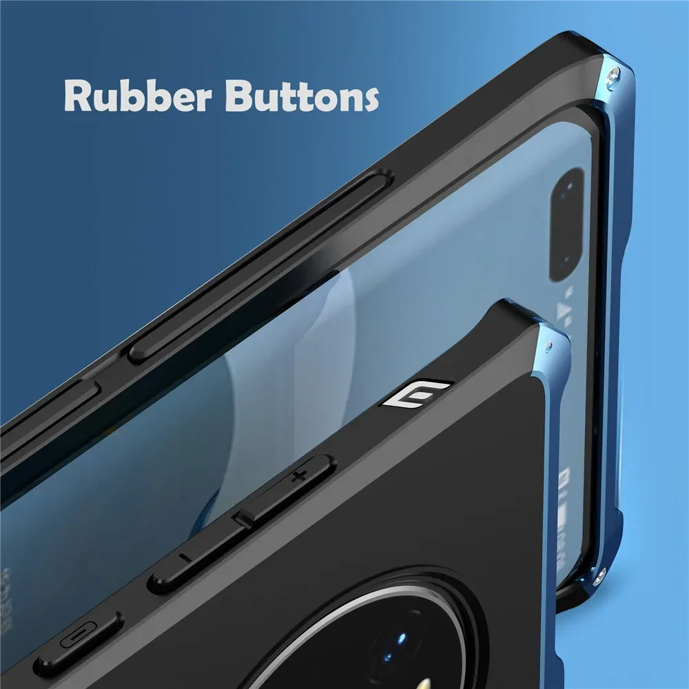 Shockproof Metal Armor Case with Aluminum Frame and Matte PC Cover