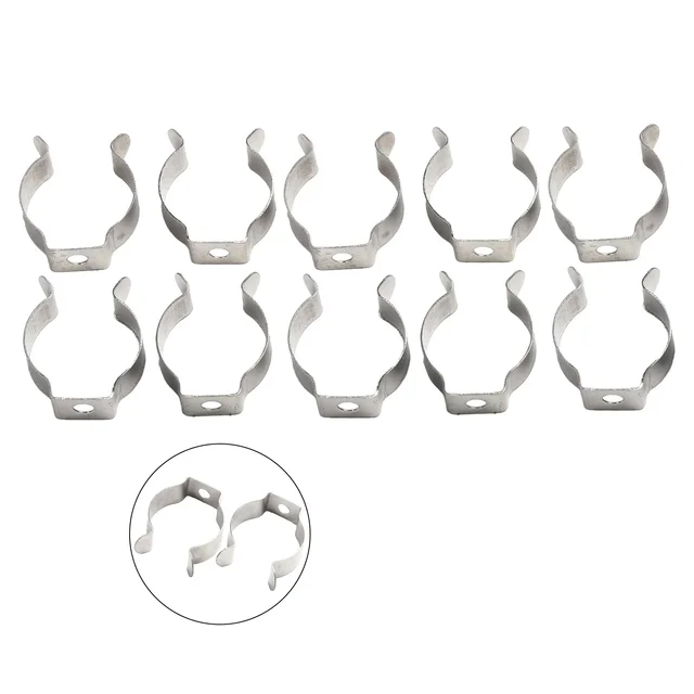 10pcs Spring Terry Clips Manganese Steel Narrow Base Tool 6mm-32mm Heavy Duty Tool Storage Hangers Cabinets Hardware 6