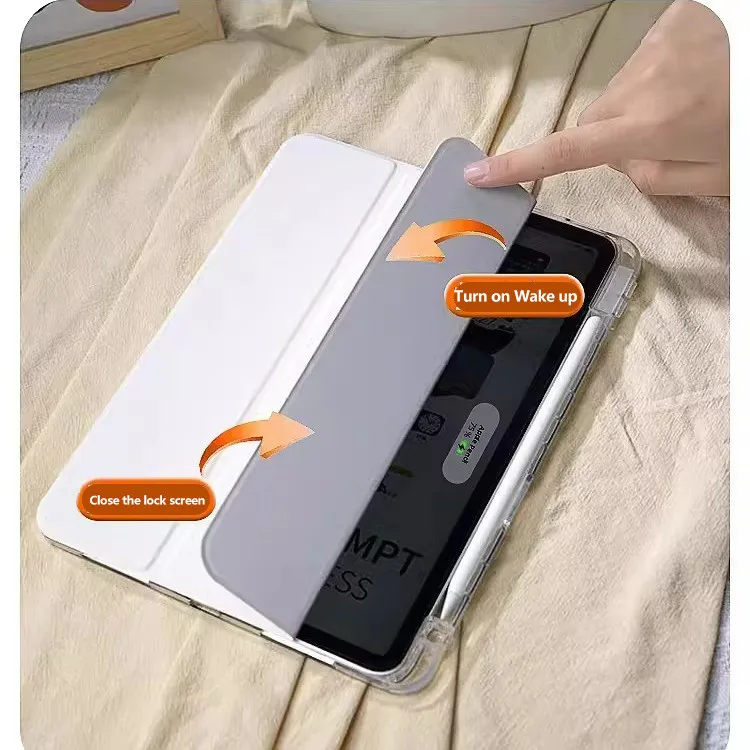 Crystal Clear Acrylic Tablet Case with Pen Slot