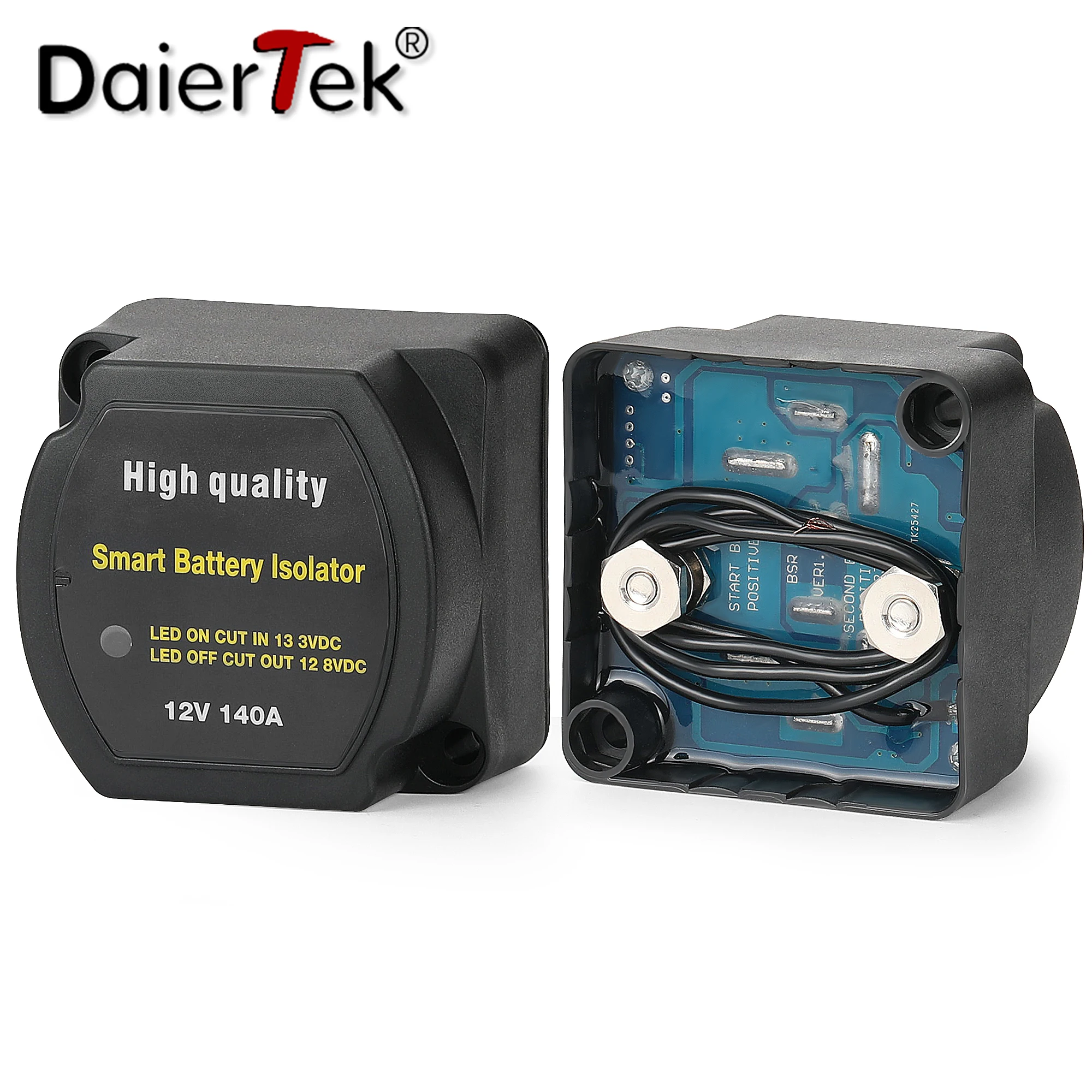DaierTek 듀얼 배터리 스마트 아이솔레이터, 전압 감지 분할 충전 릴레이 VSR, 자동차 액세서리, 캠핑카용 릴레이 VSR, 12V, 140A Best Top5 DaierTek 듀얼 배터리 스마트 아이솔레이터, 전압 감지 분할 충전 릴레이 VSR, 자동차 액세서리, 캠핑카용 릴레이 VSR, 12V, 140A Best Top5