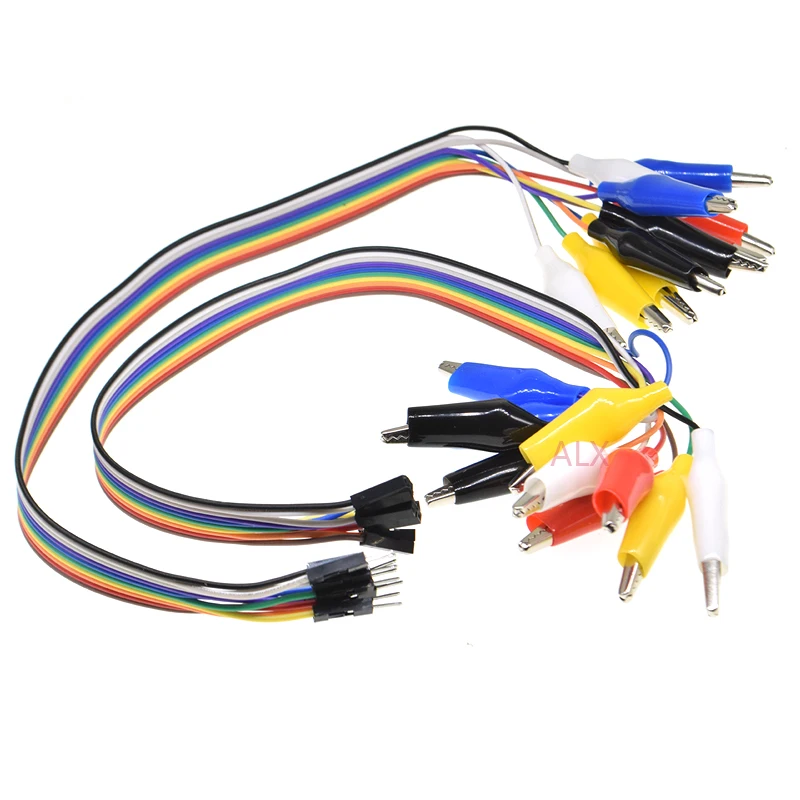 Alligator Clips TO DUPONT WIRE MALE/FEMALE PLUG 30CM Crocodile Wire Jumper cable Test Lead For Arduino Raspberry pi Makey