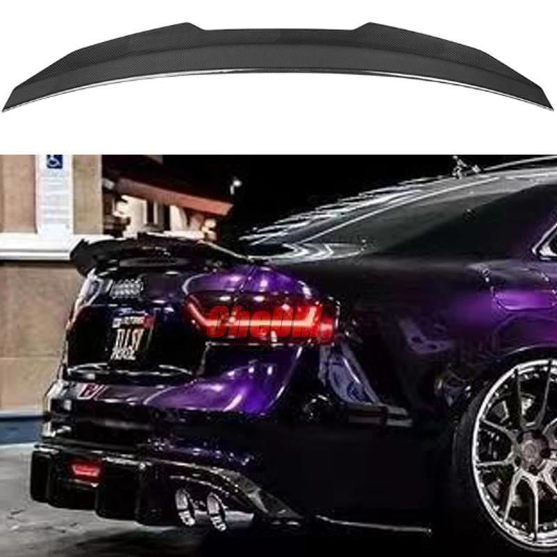 Auto Spoiler Per Audi A5 B8 B8.5 8TA 8T3 2 Porte Sportback PSM Stile Reale materiale in fibra di carbonio Spoiler Posteriore Tronco ala 2009-2016 - Image 5